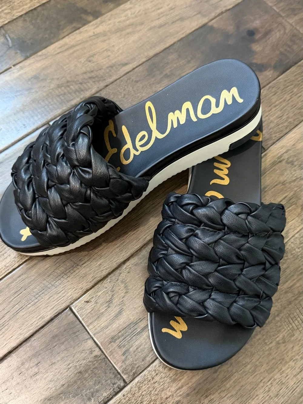 Sam Edelman Black Braided Sandals Size 8